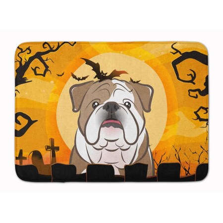 Carolines Treasures Halloween English Bulldog Machine Washable Memory Foam Mat BB1777RUG